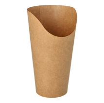 Wrap Cups, Pappe 590 ml 15,9 cm x 6 cm x 8 cm bruin