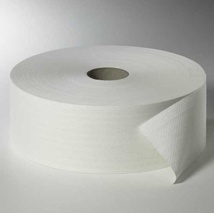 Toiletpapier, krepp, 2-laags Ø 26,5 cm · 420 m x 10 cm wit "Maxi Rollen" grote rol