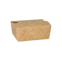 Kartonnen lunchboxen 500 ml 5 cm x 9 cm x 11 cm bruin