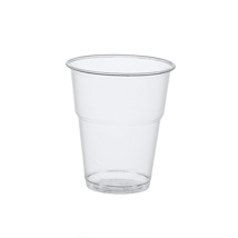 50 Drinkbekers voor koude dranken, PLA 0,3 l Ø 9,5 cm · 11 cm glashelder met schuimkraag