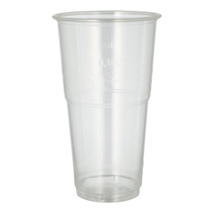 Drinkbekers voor koude dranken, PLA 0,5 l Ø 9,5 cm · 16,2 cm glashelder met schuimkraag