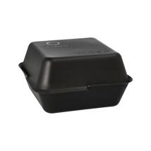 Foodboxen herbruikbaar "Circulware", PP 4,3 x 15,6 x 15,6 cm zwart