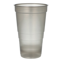 Drinkbekers herbruikbaar, PP 0,5 l Ø 9,5 cm · 14,4 cm grijs