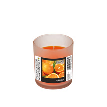  "Flavour by GALA" Geurkaars in glas Ø 70 mm · 77 mm oranje - Sinaasappel "Indro"