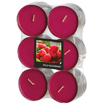 Geurtheelichten maxi "Flavour by GALA" Ø 58 mm · 24 mm wijnrood - Wild Raspberry