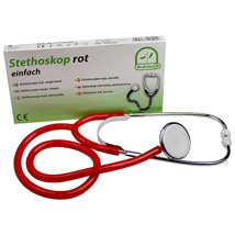 Stethoskop "Medi-Inn®" 2,5 cm x 10 cm x 19,5 cm rood eenvoudig