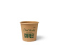 Koffiebekers 118 ml (4 oz), karton Ø 6,3 x 6,2 cm bruin met Silly Times opdruk "100% FAIR"