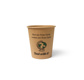 Koffiebekers 177 ml (6,5 oz), karton Ø 7,2 x 7,8 cm bruin met Silly Times opdruk "100% FAIR"