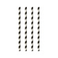 Drinkrietjes, papier Ø 6 mm · 20 cm zwart/wit "Stripes"