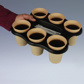Tray voor drinkbekers, PS 22,4 cm x 24,4 cm x 2,4 cm zwart voor 6 beker