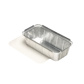 Schalen, aluminium + ingelegd deksel, PE-gecoat hoekig 1 l 5,4 cm x 11 cm x 21,3 cm