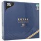Servetten "ROYAL Collection" 1/4 vouw 48 cm x 48 cm donkerblauw