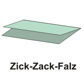 Handdoekjes 23 cm x 25 cm groen Zick Zack, V-laags, 1-laags