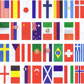 Vlaggenslinger, papier 10 m "32 Nations" brandvertagend