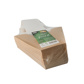 Kartonnen sandwichboxen met venster van PLA "pure" 12,3 cm x 12,3 cm x 8,2 cm bruin