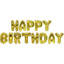 Folie ballonnen set goud "Happy Birthday"