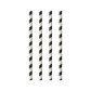 Gestreeptje drinkrietjes, papier Ø 6 mm · 20 cm zwart/wit "Stripes"