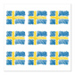 Servetten, 3-laags 1/4 vouw 33 cm x 33 cm "Sverigeflagga"
