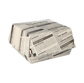 Hamburgerbox, karton van verse houtvezels 7 cm x 12,5 cm x 12,5 cm "Newsprint" groot