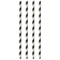 Drinkrietjes, papier Ø 6 mm · 29 cm zwart/wit "Stripes"