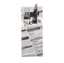 Bestekzakjes 20 cm x 8,5 cm zwart/wit "Newsprint" inkl. schwarzer Serviette 33 x 33 cm 2-lag.