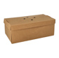 Hamburgerbox, karton van verse houtvezels "pure" 10 cm x 13 cm x 25 cm bruin vouwbaar, groot