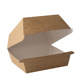 Hamburgerbox, karton van verse houtvezels 10 cm x 14,5 cm x 14,5 cm beige